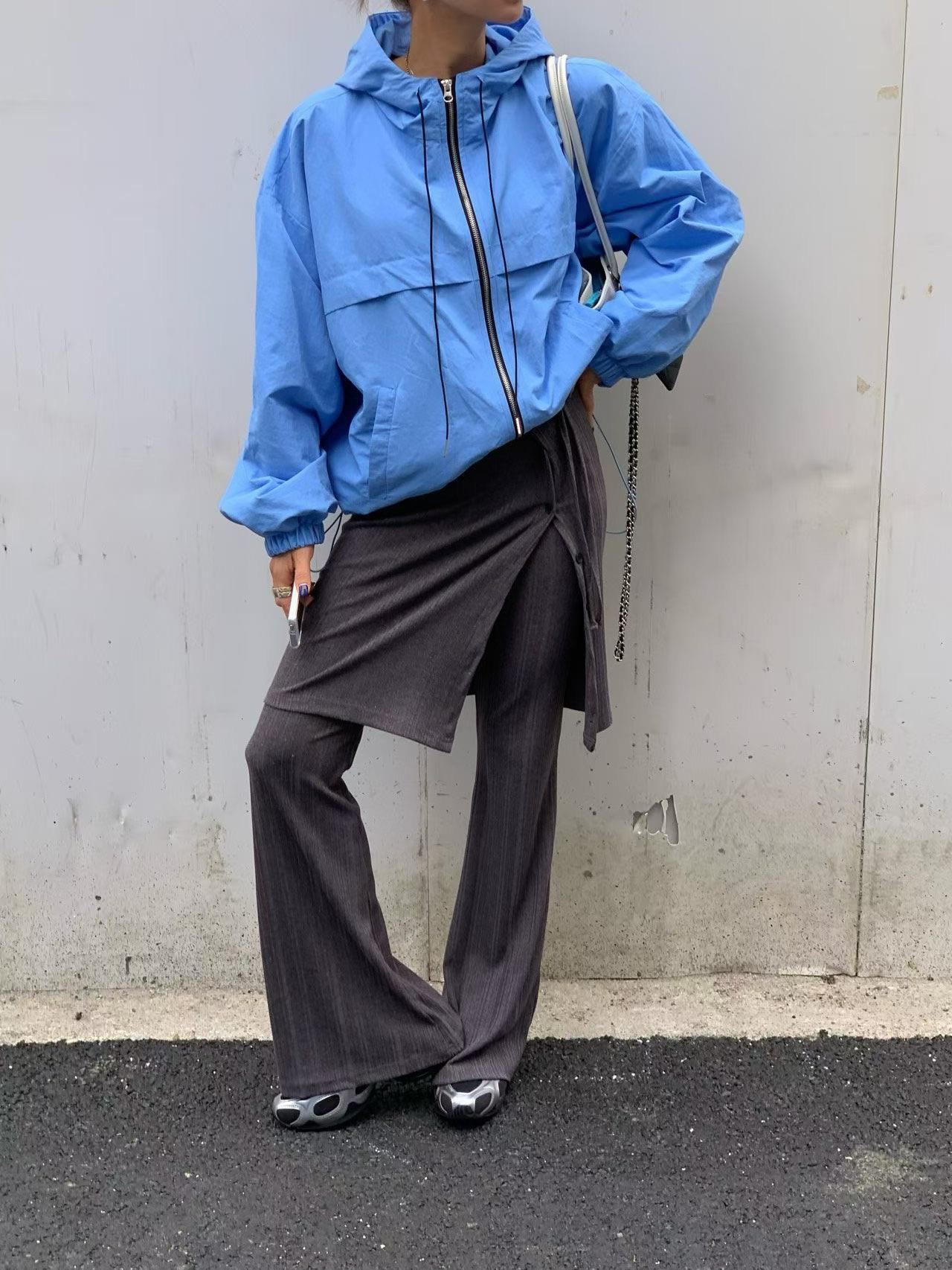 無聲連帽尼龍外套